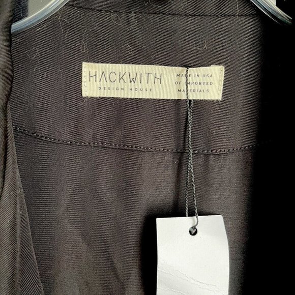 New Hackwith Design House Black Open Front Oversized Jacket - Picture 2 of 4